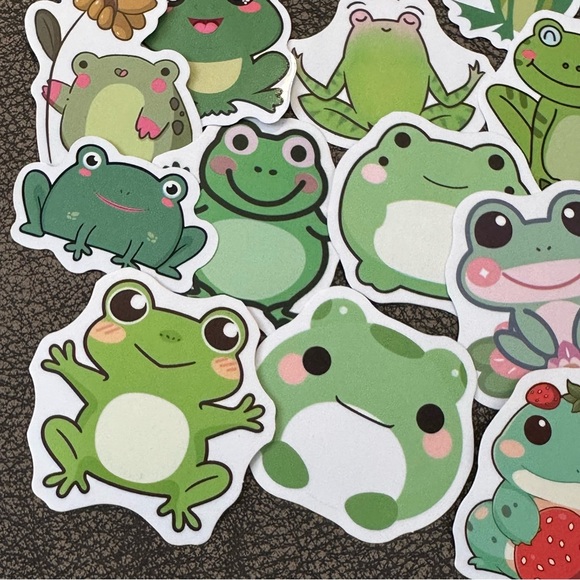NEW! NWOT Set of 14 frog stickers - classroom prizes gift bags party favors - Picture 8 of 12